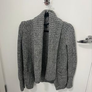 J. Crew Gray Chucky Knit Open Sweater - XXS